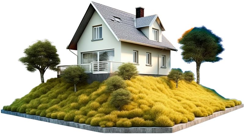 Casa com jardim